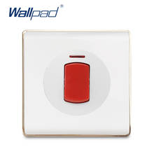 Aquecedor de água para parede wallpad 20a, interruptor de luz de parede com indicador de led, painel branco de pc para casa com 20a 2024 - compre barato