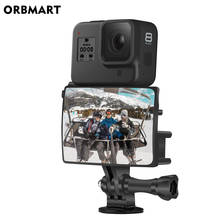 Espelho para vlog de selfie de gopro hero 8, acessório para vlogging com tela flip e montagem de sapato frio para go pro 7 6 5 yi mijia sjcam 2024 - compre barato