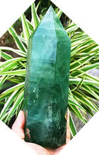 2000MM natural pure green fluorite quartz Obelisk crystal wand cure. Ball.The chakras.Home decoration 2024 - buy cheap