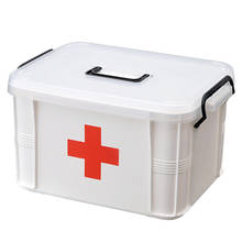 Kit de primeros auxilios portátil, caja de emergencia para el hogar, caja de almacenamiento de Medicina de plástico, caja de medicina de viaje, bolsa organizadora de artículos diversos de medicina 2024 - compra barato