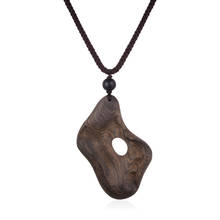 Vintage Necklaces Pendants Irregular Wooden Jewelry For Women Men Long Rope Chain Fashion Accessories Wholesale 2020 2024 - buy cheap