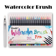 Kemila caneta de ponta fina macia, 20 cores, aquarela, marcadores de ponta fina, para esboço, desenho, manga, caligrafia 2024 - compre barato
