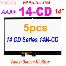 5 шт. сенсорная панель (диджитайзер) для ноутбука HP Pavilion X360 14 или никель-кадмиевых 14CD 14 компакт-дисков Серия ноутбуков сенсорный Экран планшета 14M-CD Замена Панель 14" 2024 - купить недорого