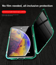 Анти-писк Магнитный чехол для телефона конфиденциальности протектор экрана закаленное стекло крышка для iPhone XR XS Max X XS 7 8 6 6S Plus 2024 - купить недорого