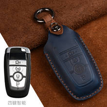 Leather Car Key Case Cover For Ford Fiesta Focus 23 MK2 MK3 Mondeo MK4 Ecosport Kuga Escape Explorer Ranger Ring 2024 - buy cheap