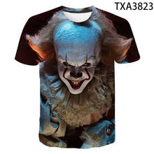Camiseta de moda de Stephen King's It para hombre y mujer, camisa informal de manga corta con estampado 3D para niño y niña, Tops de verano 2024 - compra barato
