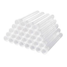 Transparente tubo de plástico transparente contenedores de cuentas botellas cajas con tapa, 74,5x12mm (tubo transparente);82mm de largo (incluida la cubierta) 2024 - compra barato