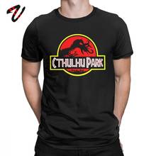 Camiseta masculina lovnave r'lyeh park, camiseta com estampa de 90s da cthulhu horror, camiseta design incrível artsy 2024 - compre barato