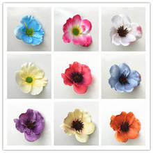 50Pcs 15Colors 7CM Artificial Silk Poppy Flower Heads For Wedding Decoration Hairpin Wreath DIY Accessories Festival Supplier 2024 - buy cheap