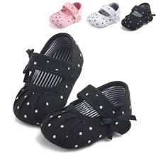 Cute Newborn Baby Girl Soft Sole Canvas Crib Shoes Anti-slip First Walkers Prewalker 0-18M 2024 - buy cheap