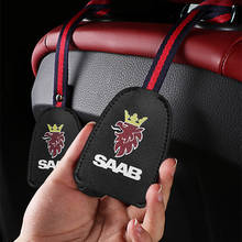 1/2Pcs Metal+Leather Car Seat Back Storage Hook Portable Hook Groceries Bag Handbag For SAAB 9-3 9-5 900 9000 93 95 Accessories 2024 - buy cheap