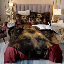 Conjunto de roupa de cama de casal/queen com animais 3d, edredom, roupa de cama para crianças 2024 - compre barato