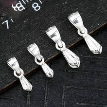 925 Sterling Silver Necklace Pendant Clip Clasps Jades Gem Charm Buckle Connectors DIY Fine Jewelry Findings For Women Men 2024 - buy cheap