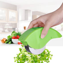 Multi-function Roller Cutting Garlic Onion Cutter Manual Hand Scallion Cutter Slicers 6Blade Kitchen Vegetable Chop Kitchen Tool 2024 - buy cheap