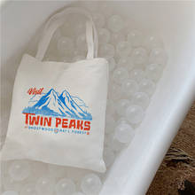 Harajuku Twin Peaks Snow Mountain Japanese Women Bag College Wind Big shopping Vogue Simple Handbag Casual Ulzzang Shoulder Bags 2024 - buy cheap