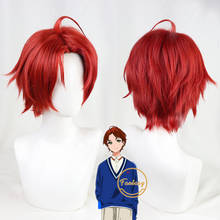 Sawaki momoe anime maravilha ovo prioridade cosplay resistente ao calor curto cabelo vermelho festa de halloween + tampão peruca livre 2024 - compre barato