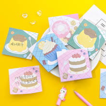 Kawaii Cake party Memo Pad Message Sticky Notes Decorative girl cat Notepad Note paper Memo Stationery Office Supplies 2024 - buy cheap