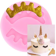 Molde de silicona con dibujos de unicornios para decoración de tartas, molde de Fondant para Borde de pastel, herramientas de decoración de pasteles, Topper de cupcakes, arcilla de caramelo, Chocolate 2024 - compra barato