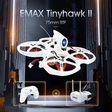 Emax-drone tinyhawii, quadricóptero rc, 75mm, 1-2s, whoop, fpv, rtf com frsky d8, runcam 2, câmera 25/100/200mw, vtx esc 2024 - compre barato