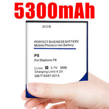 Alta capacidade 5300mah para elephone p8 bateria estrela n9000 n9000 + n9800 n3 + telefone 2024 - compre barato