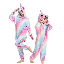 Winter Cartoon Onesie Pajamas For Boys Girls Flannel Sleepwear Kigurumi Unicorn Nightwear Sleepers Pyjamas Kids Stitch Pijamas 2024 - buy cheap