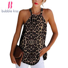 Leopard Print Tank Top Shirt Summer 2022 Sleeveless Woman Blouses Tshirts Sexy Female Girls Halter Vest T Shirt Female Shirts 2024 - buy cheap