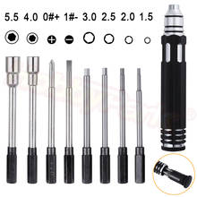 One Set Metal 8 in 1 Screwdriver Hex Screw driver Hobby Tools Kit For RC Cars Helicopter Plane Pocket H1.5 H2.0 H2.5 H3.0 2024 - buy cheap