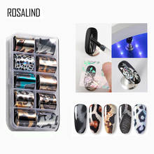 ROSALIND слайдер Фольга наклейки для ногтей искусство наклейки маникюрный набор дизайн Топ полупостоянные наклейки для ногтей набор нужен базовый гель лак 2024 - купить недорого