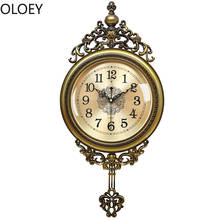 Luxury Large Wall Clock Retro Shabby Chic Living Room Bedroom Home Decor Silent Creative Swing Clocks Modern Design Wall Watch 2024 - buy cheap