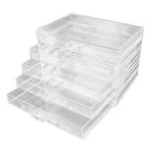 Transparent Five Layers Nail Manicure Storage Box Portable Adjustable Container Acrylic Organizer Nail Tools 2024 - buy cheap