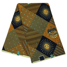 Африканская ткань с принтом Negaria Ankara, Гарантированная ткань с принтом nederland java, 6 ярдов, 2019 2024 - купить недорого