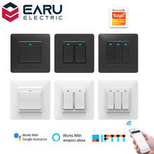 Interruptor inteligente de pared para el hogar, pulsador de pared con WiFi, 1, 2, 3 entradas, AC100-240V, 10A, Alexa y Google Home 2024 - compra barato