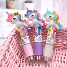 36 pcs/lot Cartoon Unicorn 4 Colors Ballpoint Pen Mini ball pens School Office writing Supplies Stationery Gift 2024 - buy cheap