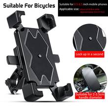 Suporte de celular para bicicleta ou motocicleta, rotação 360 ° absorve choques no guidão, suporte de montagem para iphone e samsung, acessórios 2024 - compre barato