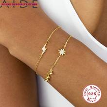 Pulseira lightning feminina, bracelete 925 de prata esterlina 2020, joias para mulheres 2024 - compre barato