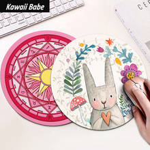 Desk Mat Pads Mouse Pad Kawaii Round Celestial Soft Mat For Game Computer Cap Non-Slip Rubbe PC Waterproof Office MousePad 22cm 2024 - buy cheap