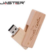 JASTER USB 2.0 wooden square saber usb flash drive pendrive 4GB 16GB 32GB 64GB pen drive external storage (free custom logo) 2024 - buy cheap