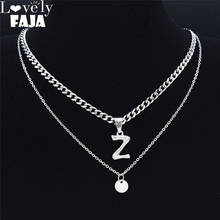 2021 Punk Letter Z Stainless Steel Layered Letter Pendant Necklace Men/Women Silver Color Jewelry collar con inicial NK81S03 2024 - buy cheap