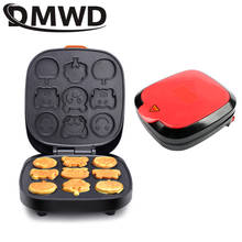 DMWD-máquina eléctrica para hacer gofres y pasteles, máquina automática para hornear tortitas y muffins, Mini cocina de crepes, sartén para el desayuno multifunción, EU 2024 - compra barato