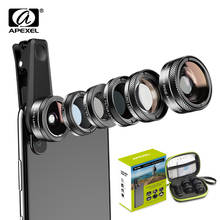 APEXEL 6 in 1 Phone Camera Lens Fisheye Lens Wide Angle macro Lens CPL Star Filter ND32 Fliter for Samsung Huawei allsmartphones 2024 - buy cheap