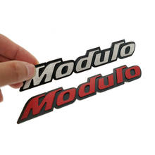 Новинка, 3D алюминиевая Спортивная эмблема Modulo, хромированный логотип, задний значок, наклейка на багажник автомобиля, Стайлинг автомобиля для Honda Civic Accord CRV Fit 2024 - купить недорого