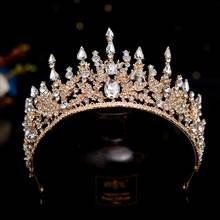 Baroque Stage Beauty crown Pageant fashion Female Crown wedding hair accessories 2024 - buy cheap