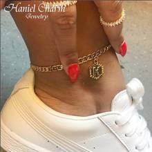 new A-Z Initial Letter Anklet For Women Gold Stainless Steel Anklets Charm Chain Alphabet Foot Accessories Jewelry Bijoux Femme 2024 - buy cheap