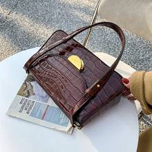 Vintage Stone Pattern Design Small Bag 2021 Winter Luxury High Quality Women's Scrub Leather Handbag Shoulder Crossbody 2024 - buy cheap