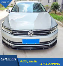 For Volkswagen Passat B8 Body kit spoiler 2018 For Passat B8 S ABS Rear lip rear spoiler front Bumper Diffuser Bumpers Protector 2024 - buy cheap