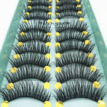 LTWEGO 2/5/10 Pairs Faux 3D Mink Lashes Natural False Eyelashes Dramatic Fluffy Soft Wispy Volume Cross Reusable Eyelash Makeup 2024 - купить недорого