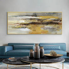 Modern Abstract Yellow Blackground  Oil Painting On Canvas Print Nordic Poster Wall Art Picture For Living Room Home Decor 2024 - buy cheap