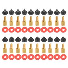 20 piezas-elevador de placa base dorada + tornillos, arandelas rojas para ordenador, Junta U4LD de 6,5mm 6-32-M3 2024 - compra barato