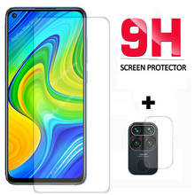 2 in 1 Tempered Glass On For Xiaomi Redmi Note 9 Screen Protector For Redmi Note 9s 9 Pro Max 9t 9a 9c Protective lens 9H Film 2024 - buy cheap