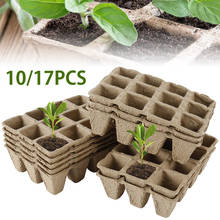 10/17 Pcs Biodegradable Seed Starter Peat Pots Seed Growing Tray Planting Seed Tray Kit for Garden Grow Box Supplies Nursery Cup 2024 - buy cheap